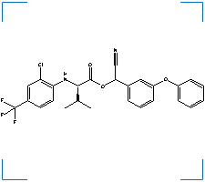 The chemical structure of Tau-Fluvalinate