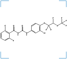The chemical structure of Novaluron 