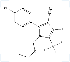 The chemical structure of Chlorfenapyr