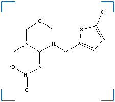 The chemical structure of Thiamethoxam