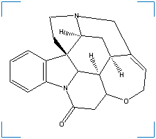 The chemical structure of Strychnine