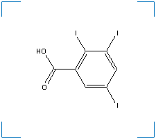 The chemical structure of 2,3,5-Triiodobenzoic Acid