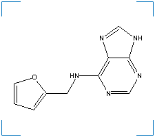 The chemical structure of 6-(Furfurylamino)Purine