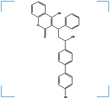 The chemical structure of Bromadiolone