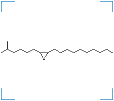 The chemical structure of (+/-)-Cis-7,8-Epoxy-2-Methyloctadecane