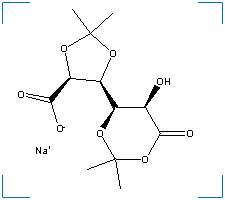 The chemical structure of Dikegulac Sodium