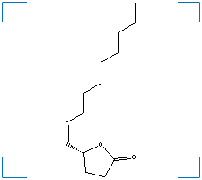 The chemical structure of Furanone, 5-(1-Decenyl)Dihydro-, (R-(Z))-