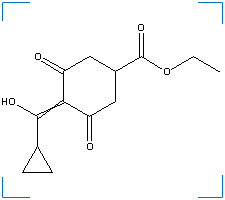 The chemical structure of Trinexapac-Ethyl