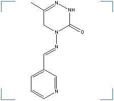 The chemical structure of Pymetrozine