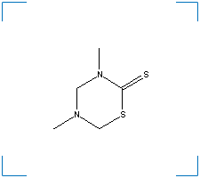 The chemical structure of Dazomet