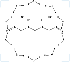 The chemical structure of Sodium Tetraborate Decahydrate