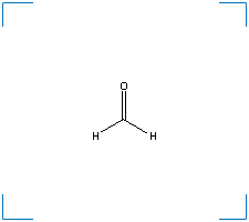 The chemical structure of Formaldehyde