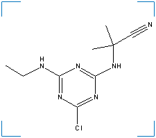The chemical structure of Cyanazine