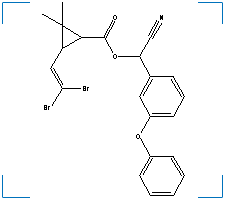 The chemical structure of Deltamethrin