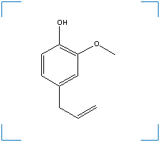 The chemical structure of Eugenol
