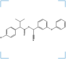The chemical structure of Fenvalerate